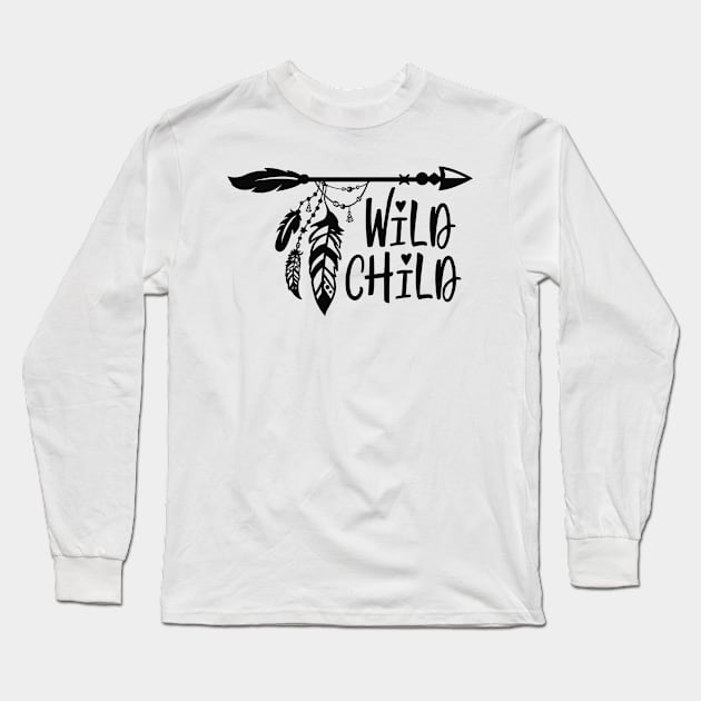 Wild Child Long Sleeve T-Shirt by Ombre Dreams